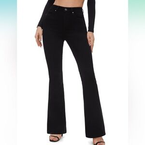 FLYING BANANA Women's Jeans 16 Short Curvy Stretch Bootcut Flare Blck Denim NWT